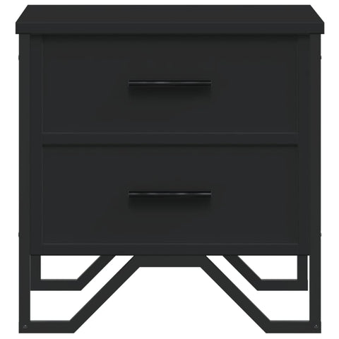 vidaXL Bedside Cabinets 2 pcs Black 40x41x40 cm Engineered Wood
