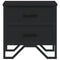 vidaXL Bedside Cabinets 2 pcs Black 40x41x40 cm Engineered Wood