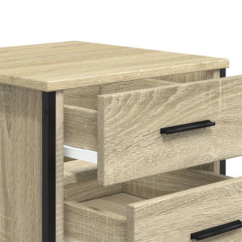 vidaXL Bedside Cabinets 2 pcs Sonoma Oak 40x41x40 cm Engineered Wood