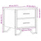 vidaXL Bedside Cabinet Smoked Oak 40x41x40 cm Engineered Wood