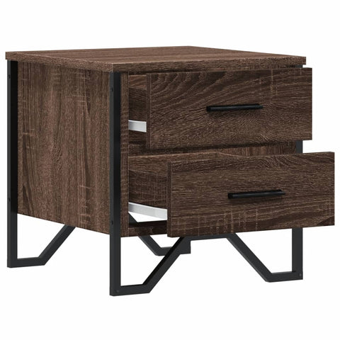 vidaXL Bedside Cabinet Brown Oak 40x41x40 cm Engineered Wood
