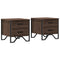 vidaXL Bedside Cabinets 2 pcs Brown Oak 40x41x40 cm Engineered Wood