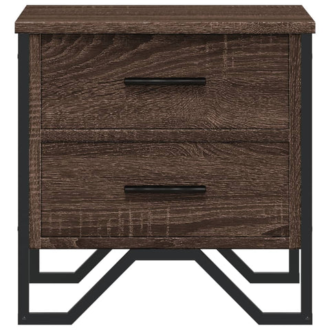 vidaXL Bedside Cabinets 2 pcs Brown Oak 40x41x40 cm Engineered Wood