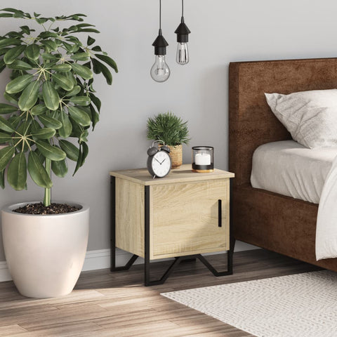 vidaXL Bedside Cabinet Sonoma Oak 40x30x40 cm Engineered Wood