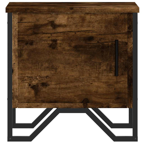 vidaXL Bedside Cabinet Smoked Oak 40x30x40 cm Engineered Wood