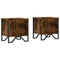 vidaXL Bedside Cabinets 2 pcs Smoked Oak 40x30x40 cm Engineered Wood