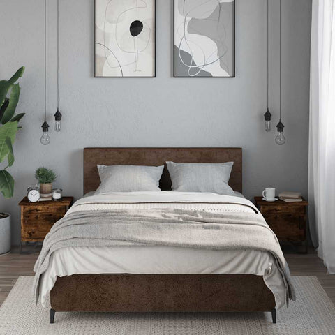 vidaXL Bedside Cabinets 2 pcs Smoked Oak 40x30x40 cm Engineered Wood