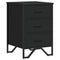vidaXL Bedside Cabinet Black 40x41x60 cm Engineered Wood