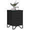 vidaXL Bedside Cabinet Black 40x41x60 cm Engineered Wood
