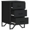 vidaXL Bedside Cabinet Black 40x41x60 cm Engineered Wood