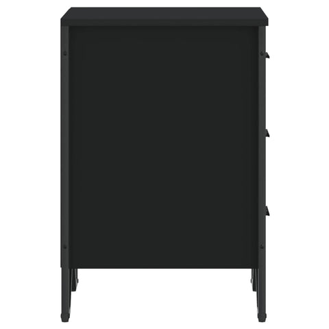 vidaXL Bedside Cabinet Black 40x41x60 cm Engineered Wood