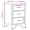 vidaXL Bedside Cabinet Black 40x41x60 cm Engineered Wood