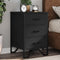 vidaXL Bedside Cabinet Black 40x41x60 cm Engineered Wood