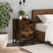 vidaXL Bedside Cabinet Smoked Oak 40x41x60 cm Engineered Wood