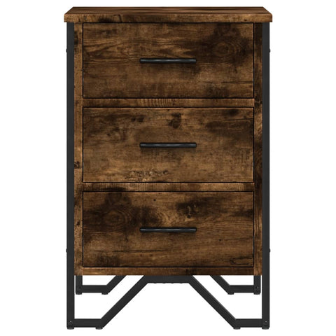 vidaXL Bedside Cabinet Smoked Oak 40x41x60 cm Engineered Wood