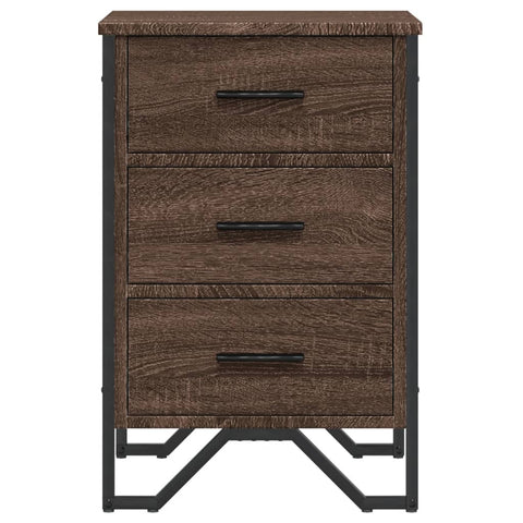 vidaXL Bedside Cabinet Brown Oak 40x41x60 cm Engineered Wood