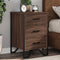 vidaXL Bedside Cabinet Brown Oak 40x41x60 cm Engineered Wood