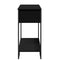 vidaXL Console Table Black 100x35x74.5 cm Engineered Wood