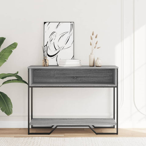 vidaXL Console Table Grey Sonoma 100x35x74.5 cm Engineered Wood