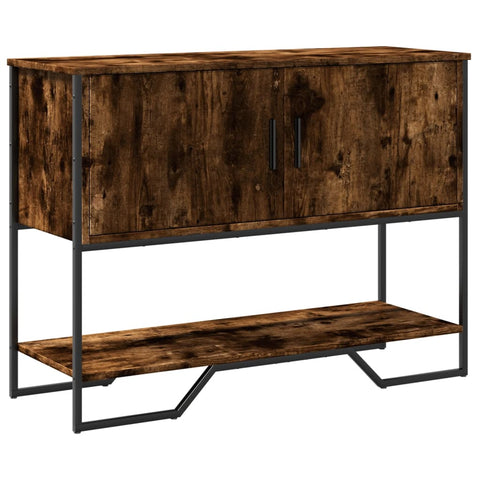 vidaXL Console Table Smoked Oak 100x35x74.5 cm Engineered Wood