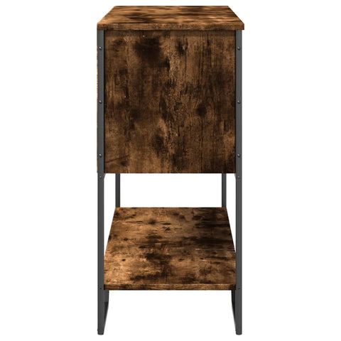 vidaXL Console Table Smoked Oak 100x35x74.5 cm Engineered Wood