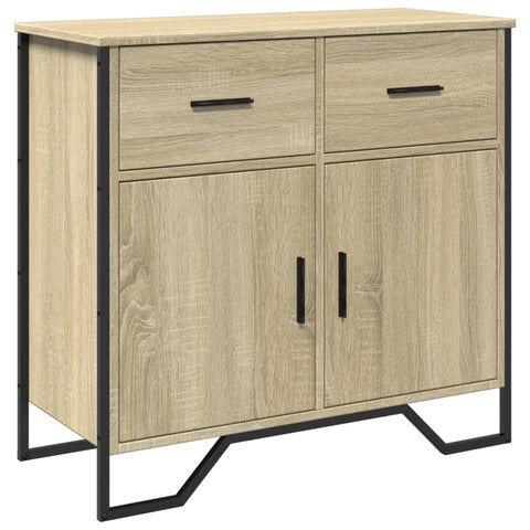 vidaXL Sideboard Sonoma Oak 79.5x35.5x74.5 cm Engineered Wood