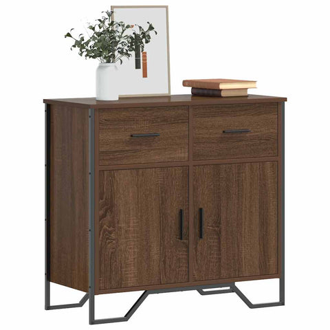 vidaXL Sideboard Brown Oak 79.5x35.5x74.5 cm Engineered Wood