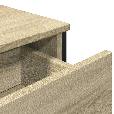 vidaXL Sideboard Sonoma Oak 97x32.5x74.5 cm Engineered Wood