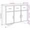 vidaXL Sideboard Sonoma Oak 97x32.5x74.5 cm Engineered Wood