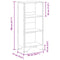 vidaXL Bookcase Smoked Oak 50x31x106 cm Engineered Wood