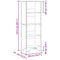 vidaXL Bookcase Black 50x31x137.5 cm Engineered Wood