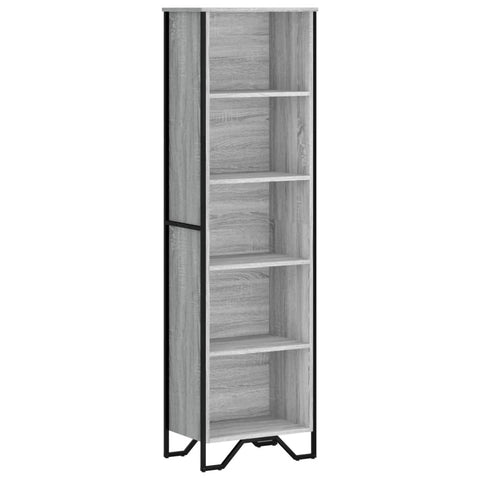 vidaXL Bookcase Grey Sonoma 50x31x169 cm Engineered Wood
