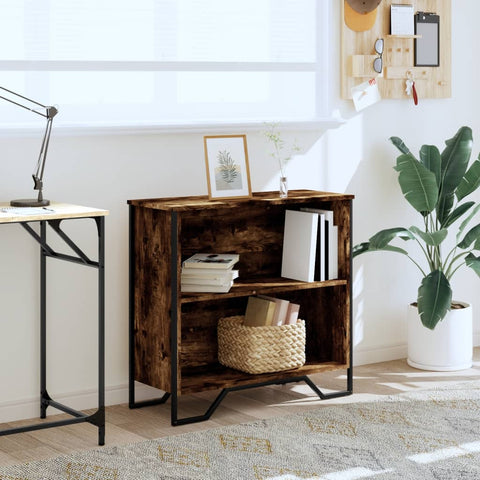 vidaXL Bookcase Smoked Oak 80x31x74.5 cm Engineered Wood