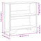 vidaXL Bookcase Smoked Oak 80x31x74.5 cm Engineered Wood