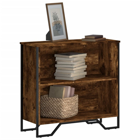 vidaXL Bookcase Smoked Oak 80x31x74.5 cm Engineered Wood