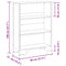 vidaXL Bookcase Brown Oak 80x31x106 cm Engineered Wood