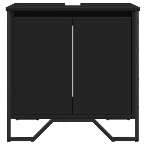 vidaXL Bathroom Sink Cabinet Black 60x35x60 cm Engineered Wood