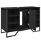 vidaXL Bathroom Sink Cabinet Black 91x35x60 cm Engineered Wood