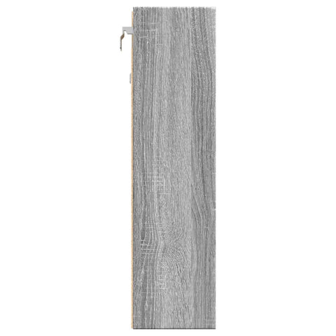 vidaXL Vitrine Cabinet Grey Sonoma 100x15x58 cm Engineered Wood