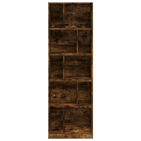 vidaXL Bookcase Smoked Oak 57x28.5x174 cm Engineered Wood