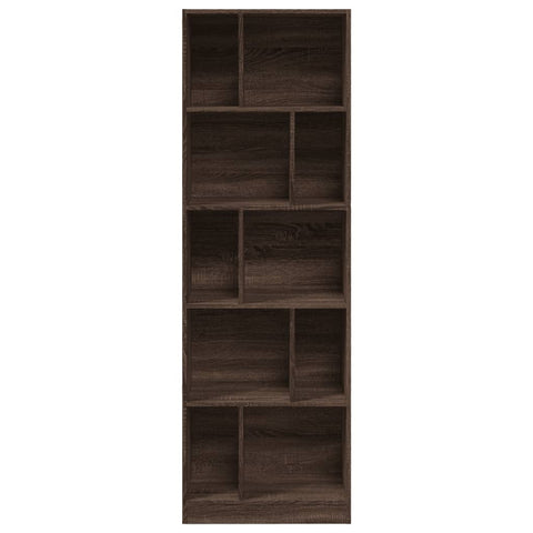 vidaXL Bookcase Brown Oak 57x28.5x174 cm Engineered Wood