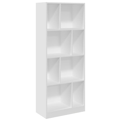 vidaXL Bookcase White 57x28.5x141 cm Engineered Wood