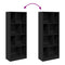 vidaXL Bookcase Black 57x28.5x141 cm Engineered Wood