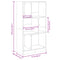 vidaXL Bookcase Brown Oak 57x28.5x107.5 cm Engineered Wood