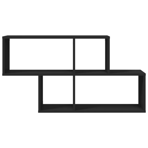 vidaXL Wall Shelf Black 100x20x53 cm Engineered Wood
