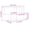 vidaXL Wall Shelf Black 100x20x53 cm Engineered Wood