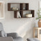 vidaXL Wall Shelf Brown Oak 100x20x53 cm Engineered Wood