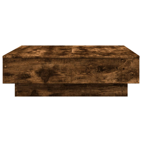 vidaXL Coffee Table Smoked Oak 90x90x28 cm Engineered Wood