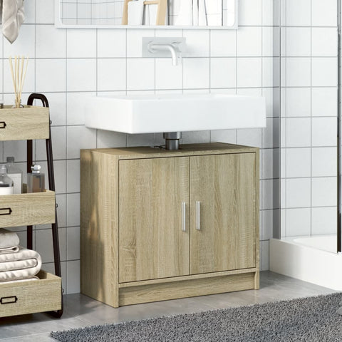 vidaXL Sink Cabinet Sonoma Oak 63x29x55 cm Engineered Wood