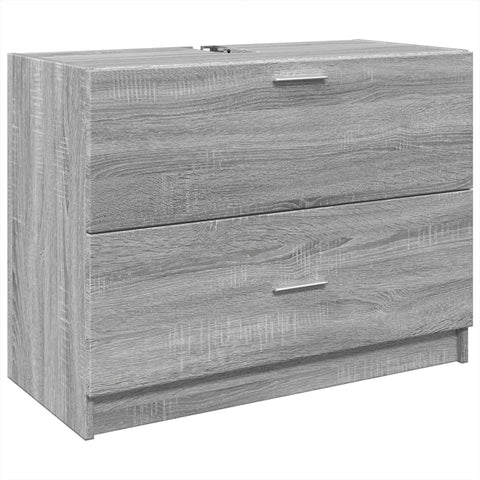 vidaXL Sink Cabinet Grey Sonoma 78x37x59 cm Engineered Wood